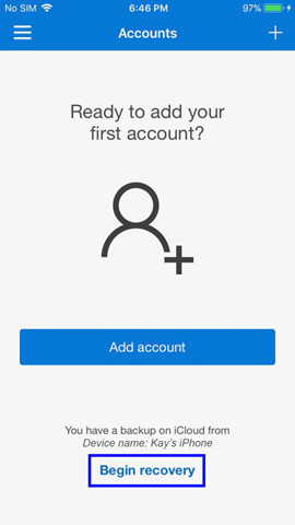 Recovering deleted Personal Account from Microsoft Authenticator App 042318_1736_2.png