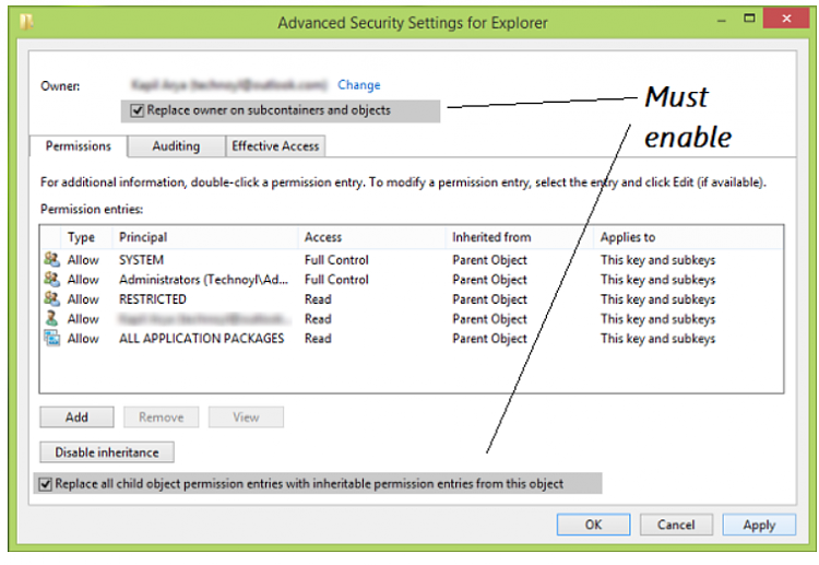 "Failed to enumerate objects in the container. Access is denied." 219433d1546387766t-failed-enumerate-objects-container-access-denied-image.png