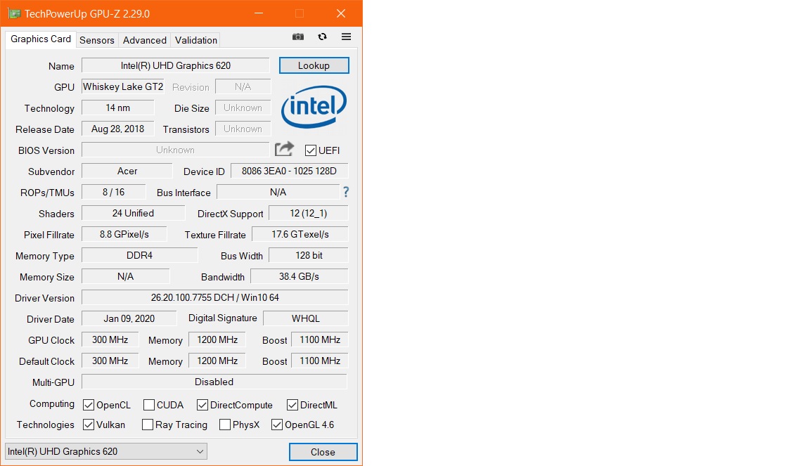 graphics card: showing Intel UHD 620 instead of NVIDIA GeForce MX250
