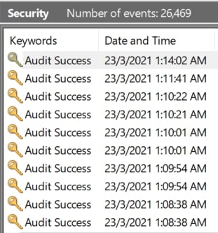 I have a lot of events in "Event Viewer -> Windows Logs -> Security", thousands per minute.... 324114d1616434035t-thousands-security-logs-event-viewer-audit-success.jpg