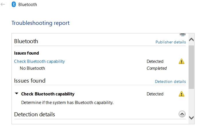 Bluetooth Capability has gone missing