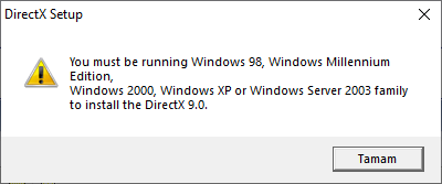 DirectX 9.0c Runtime refuses to install
