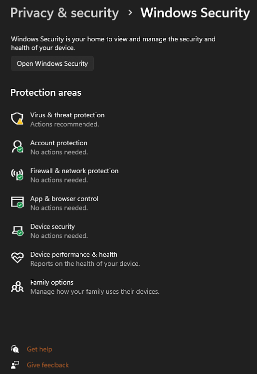 Can't Open Virus & Threat Protection on window 11 pro 400754d1700497172t-virus-threat-protection-missing-windows-11-a-screenshot-2023-11-20-161828.png