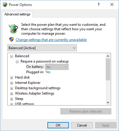 USB settings in Power Plan Options on Windows 10 is missing, how to restore  it?