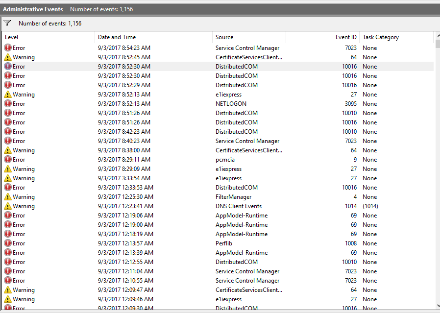 PC crashing and event viewer has a ton of warnings aand errors 638c76c6-6e30-4050-8cb7-90be2594103e.png