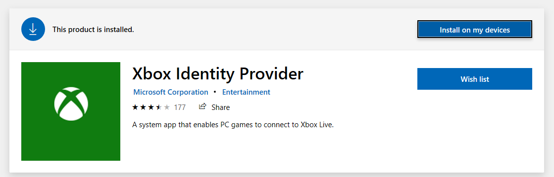 Xbox identity provider