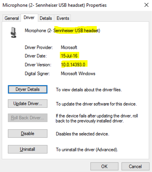 Device driver in Windows 10 Feature Update 1909 breaks USB headset  microphone