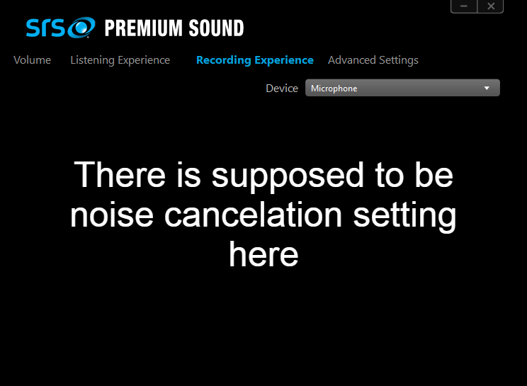 RealTek SRS Premium Sound Recording Experience isn't working