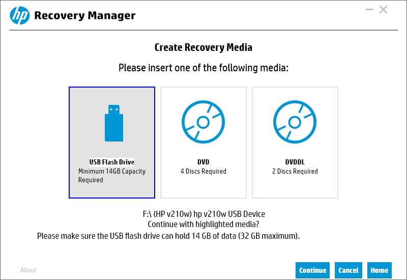 how to boot into recovery mode using usb created by hp usb recovery to  format windows 10