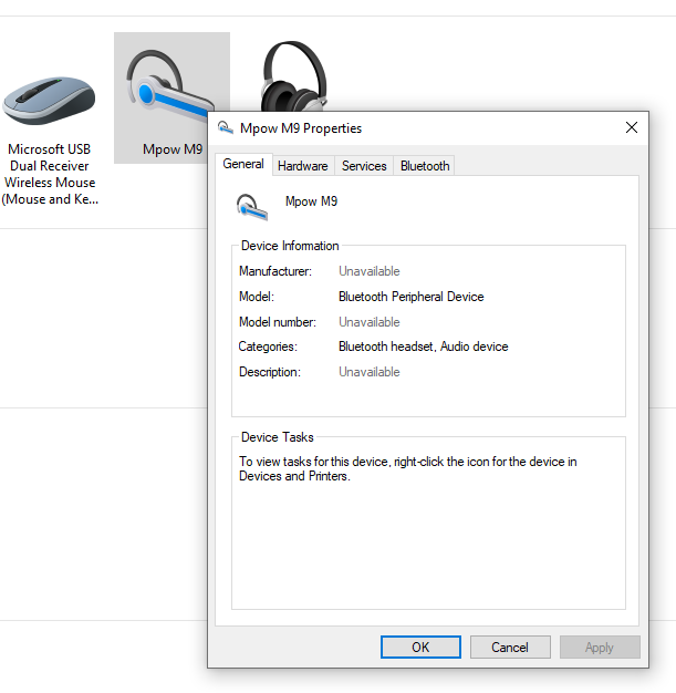 Bluetooth headset connects only as "music", not "voice"