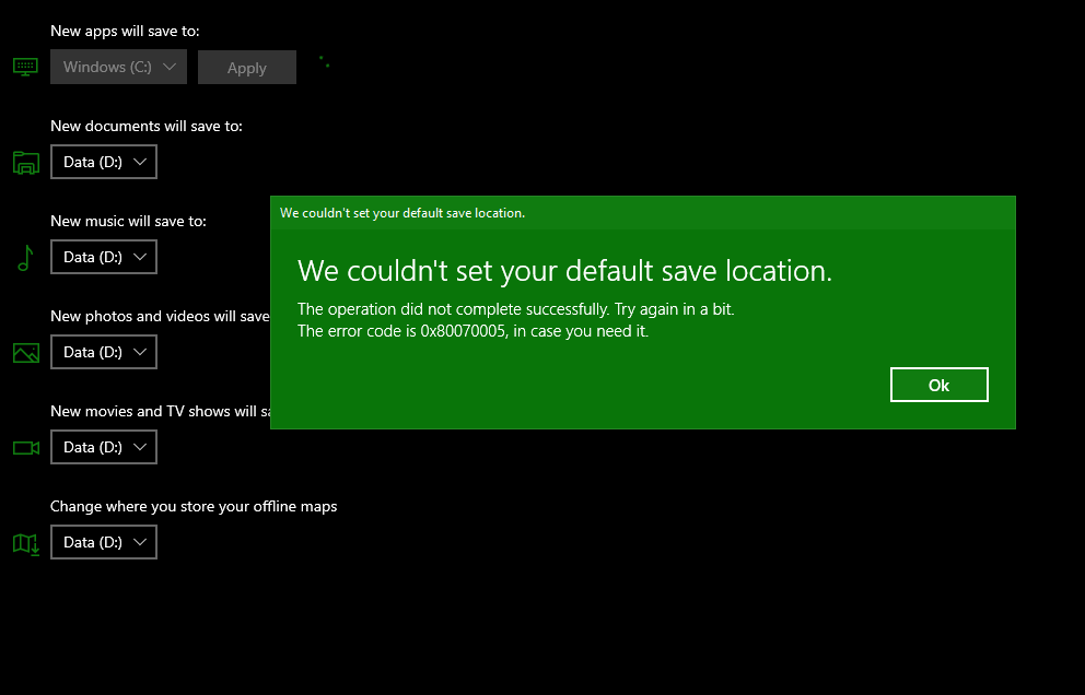 I can't install games/apps from Microsoft Store/XBOX Game Pass Beta onto my  D: drive and it...