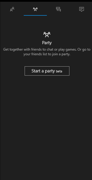Xbox App for Win 10 can't start a party or join a party, it says please  update to newest...