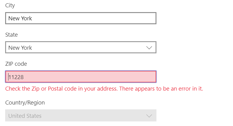 Check the Zip or Postal code in your address when trying to purchase  Microsoft Office