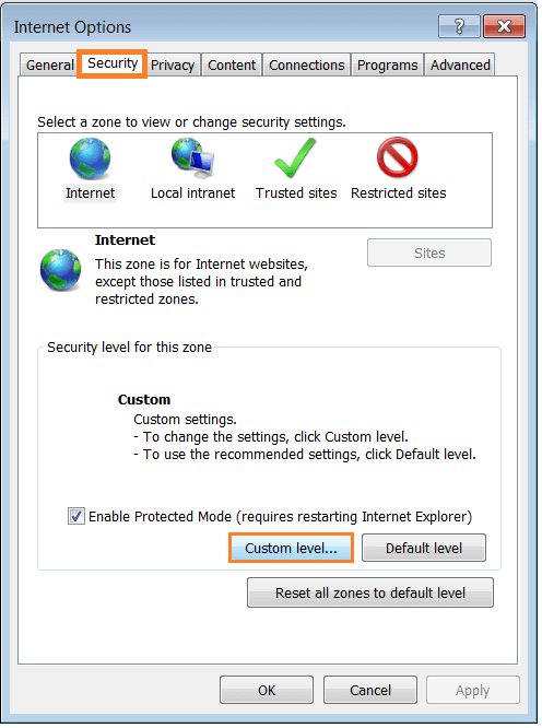 Why the %$# does the back button not work when trying to leave Microsoft? It just redirects... Javascript-Internet-Explorer-10-Internet-Options-Security-tab-Custom-Level-WindowsWally.png