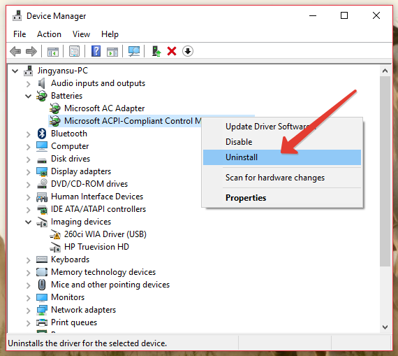 battery not charging on Lenovo laptop Windows 10