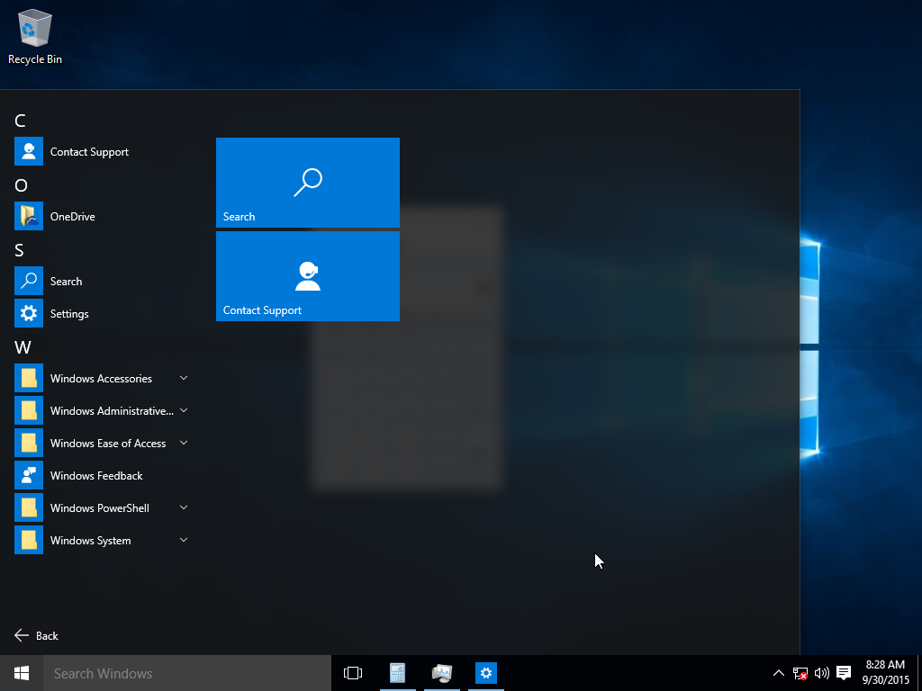 Whatapp, Skype, and oneNote of windows 10 not working windows-10-start-menu.png